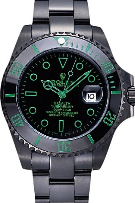 Good copy rolex watches Submariner Black 622007 Ceramic Stealth Rolex 0712